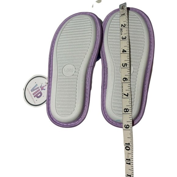 🐶Girl’s Slippers L (1-2)VIP Slippers Tie Dye Lilac Faux Fur with nail polish - Picture 10 of 12